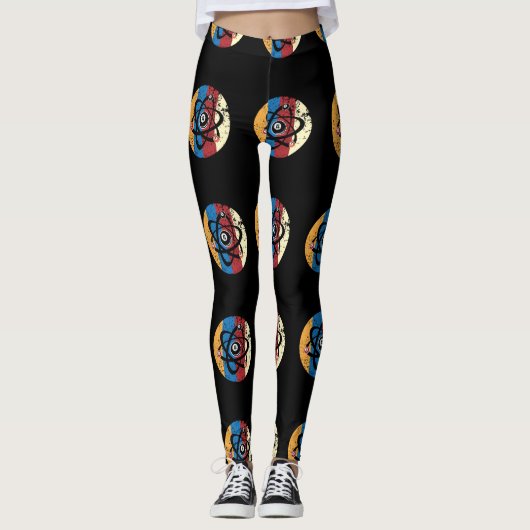 Geweldige Billiards Ball Atom Science Leggings (Voorkant)