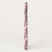 Geweldige blad schets roze telefoonhoes / case (Achterkant/links)