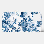 Geweldige blauw bloemmotief Case-Mate iPhone case (Achterkant (horizontaal))