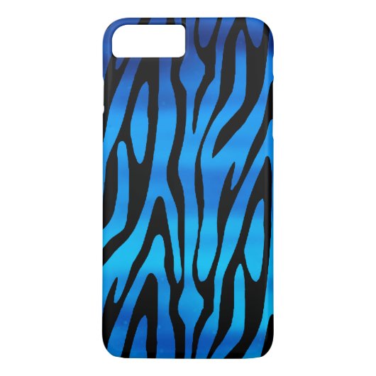 Geweldige blauw en zwarte Zebra Stripes Patroon Case-Mate iPhone Case (Achterkant)