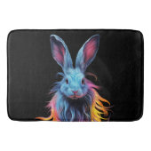 Geweldige Blauw Konijn op Vuur Badmat (Voorkant)