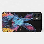 Geweldige Blauw Konijn op Vuur Case-Mate iPhone Case (Achterkant (horizontaal))