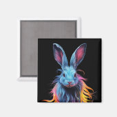 Geweldige Blauw Konijn op Vuur Magneet (Voorkant / Achterkant)