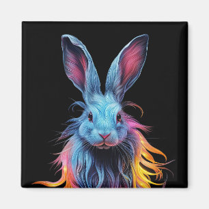 Geweldige Blauw Konijn op Vuur Magneet