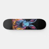 Geweldige Blauw Konijn op Vuur Persoonlijk Skateboard (Horizontaal)