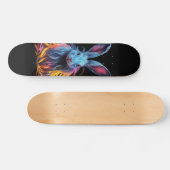 Geweldige Blauw Konijn op Vuur Persoonlijk Skateboard (Horizontaal)