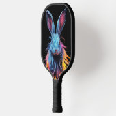 Geweldige Blauw Konijn op Vuur Pickleball Paddle (Links)