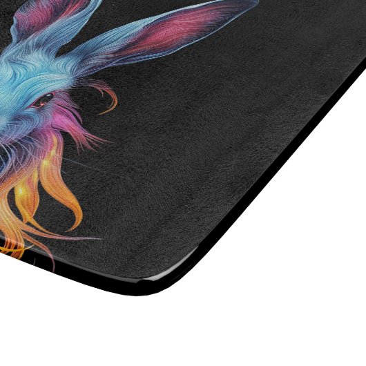 Geweldige Blauw Konijn op Vuur Snijplank (Hoek)