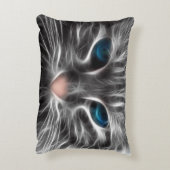 Geweldige Blauw Oog Kattengezicht Accent Kussen (Achterkant (Verticaal))