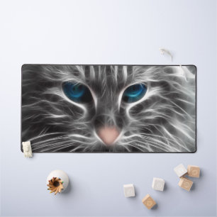 Geweldige Blauw Oog Kattengezicht Bureaumat