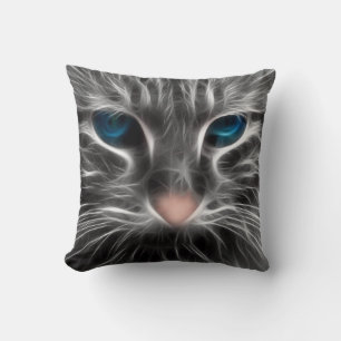Geweldige Blauw Oog Kattengezicht Kussen