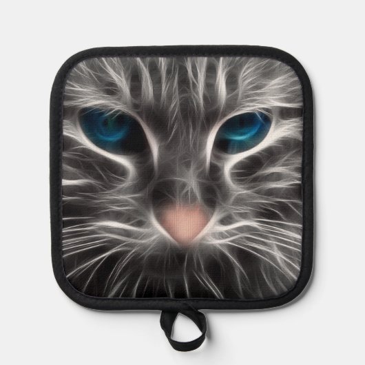 Geweldige Blauw Oog Kattengezicht Pannenlap (Voorkant)
