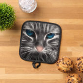 Geweldige Blauw Oog Kattengezicht Pannenlap (Top down)