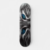 Geweldige Blauw Oog Kattengezicht Persoonlijk Skateboard (Voorkant)
