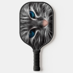Geweldige Blauw Oog Kattengezicht Pickleball Paddle