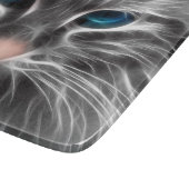 Geweldige Blauw Oog Kattengezicht Snijplank (Hoek)