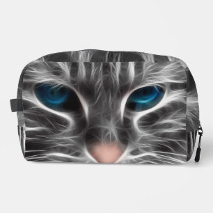 Geweldige Blauw Oog Kattengezicht Toilettasje