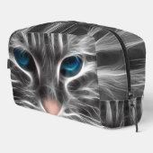 Geweldige Blauw Oog Kattengezicht Toilettasje (Rechterhoek)