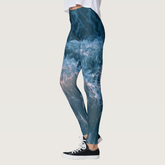 Geweldige blauwe golven leggings (Links)