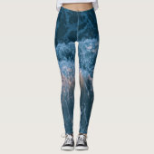 Geweldige blauwe golven leggings (Voorkant)