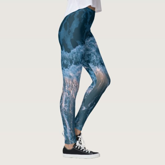 Geweldige blauwe golven leggings (Rechts)