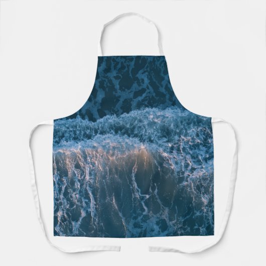 Geweldige blauwe golven schort (Voorkant)