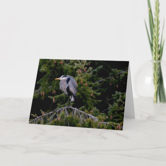 Geweldige blauwe haron Rest Hartelijk dank Bedankkaart (Voorkant)