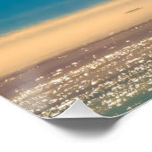 Geweldige blauwe harsen vliegen Blauwgroen Perfect Poster (Hoek)