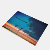 Geweldige blauwe harsen Vluchtje Deurmat (Schuin)