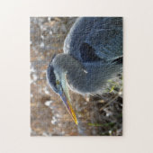 Geweldige Blauwe Heron dicht bij je. Puzzel (Verticaal)