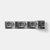 Geweldige Blauwe Ogen Kat Kattengezicht Satijnen Lint (Voorkant)