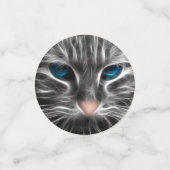 Geweldige blauwe ogen kattengezicht confetti (Kleine voorkant)