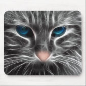 Geweldige blauwe ogen kattengezicht muismat (Voorkant)