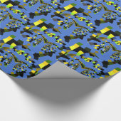 Geweldige blauwe, prachtige kleuren cadeaupapier (Hoek)