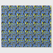 Geweldige blauwe, prachtige kleuren cadeaupapier (Vlak)