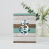 Geweldige  blauwe verankering witte slang briefkaart (Staand voorkant)