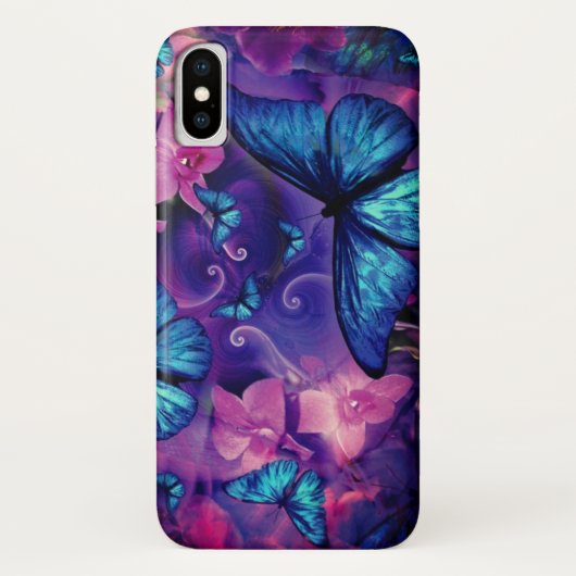 Geweldige blauwe vlinders  Case-Mate iPhone case (Achterkant)