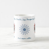 Geweldige blauwe vogel en Planten. Uniek en grappi Koffiemok (Center)