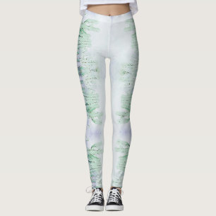 Geweldige Bleekgroene Cactuspatroon Leggings