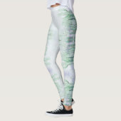 Geweldige Bleekgroene Cactuspatroon Leggings (Links)