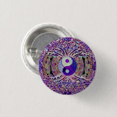 Geweldige blik Yin Yang Tree Ronde Button 3,2 Cm (Voorkant /achterkant)