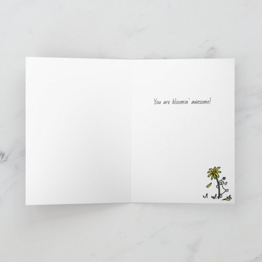 Geweldige Bloomin dankt u Bedankkaart (Binnen)