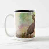 Geweldige Blue Heron Pair Digital Art Coffee Mok (Links)