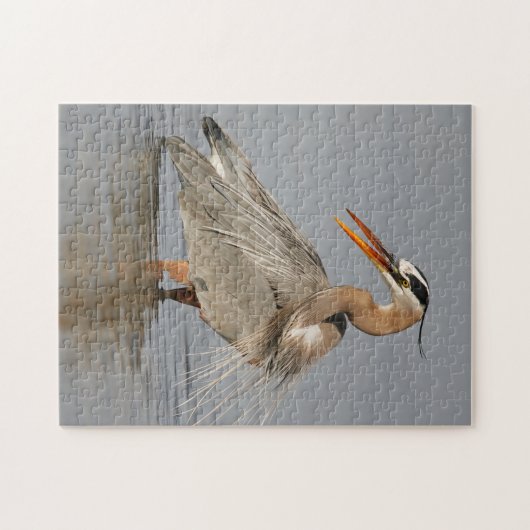 Geweldige Blue Heron Twisting Puzzle Legpuzzel (Horizontaal)