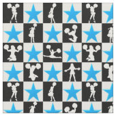 GEWELDIGE BLUE STAR CHEERLEADER STOF (Close Up)