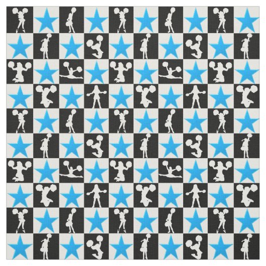 GEWELDIGE BLUE STAR CHEERLEADER STOF (Swatch)