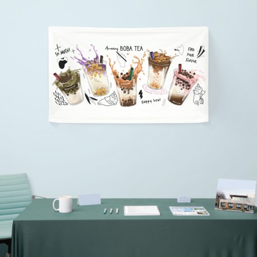 Geweldige Boba thee Spandoek (Beurs)