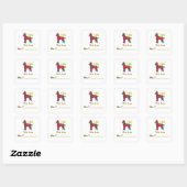 GEWELDIGE boek Personaliseer Kinder Bookplate Stic Vierkante Sticker (Vel)