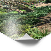 Geweldige boom gevoerde loopbrug foto afdruk (Hoek)