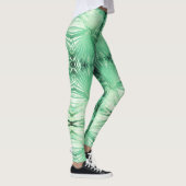 Geweldige Bord Groene Palmboom Blad Leggings (Rechts)